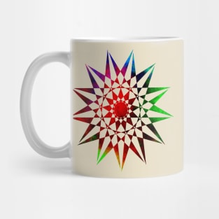 Trippy Star Geometric Abstract Colorful Star Mug